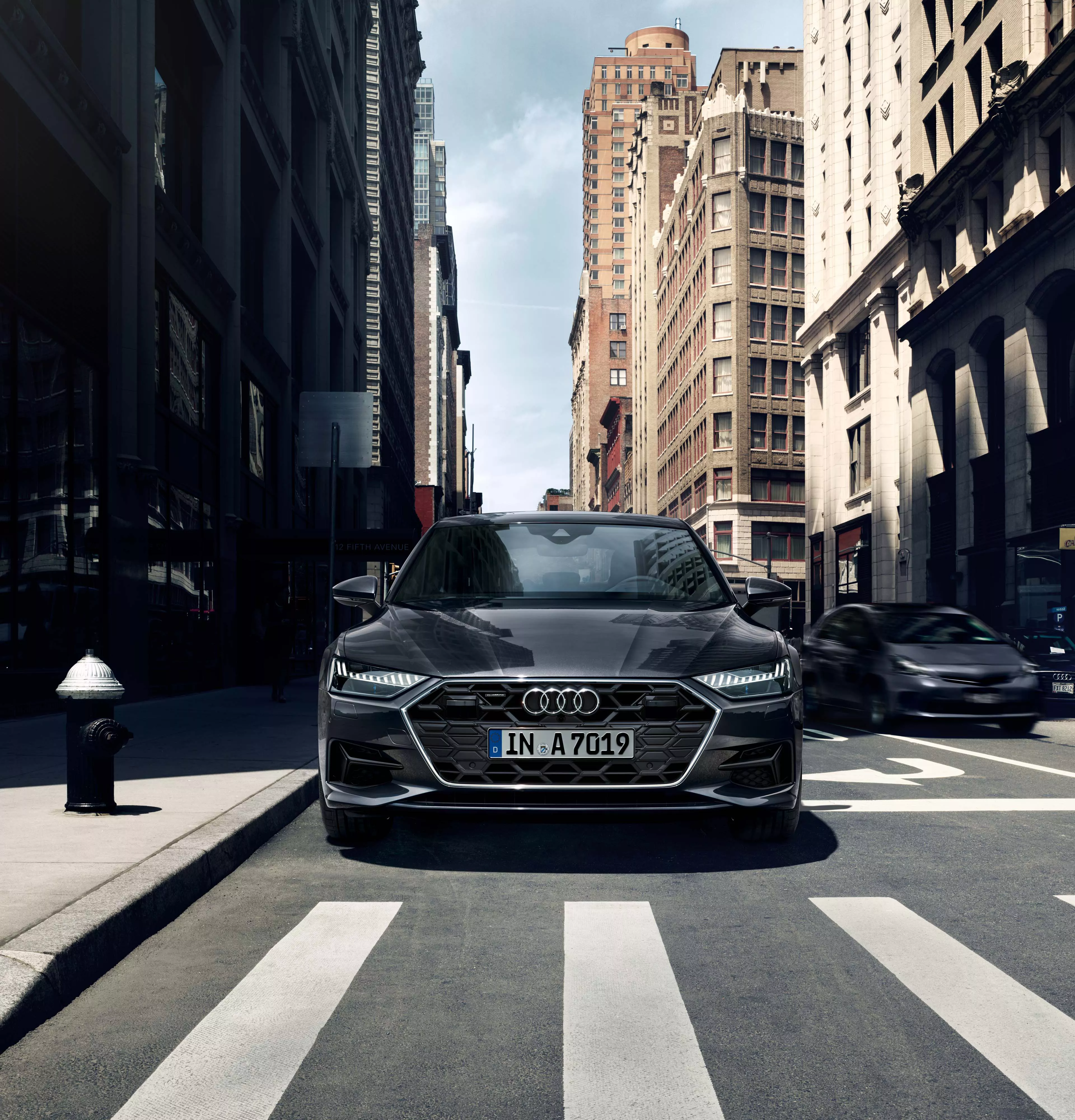 Side rear view Audi A7 Sportback